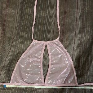 Pink keyhole top